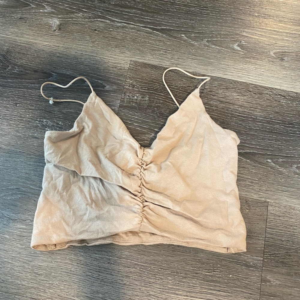 crop light pink salmon color tank